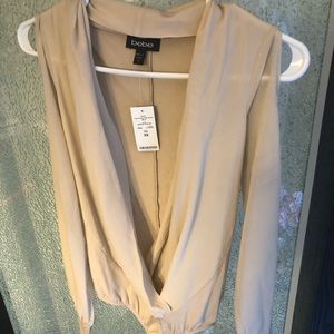 Bebe deep V-neck bodysuit